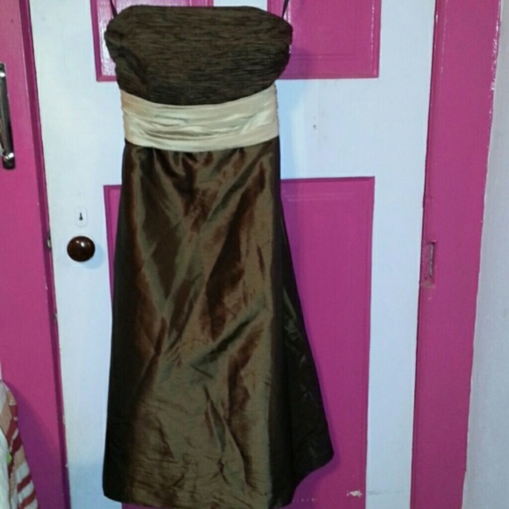 Bill‎ Levkoff Bridesmaid Dress Brown/Tan Size 10